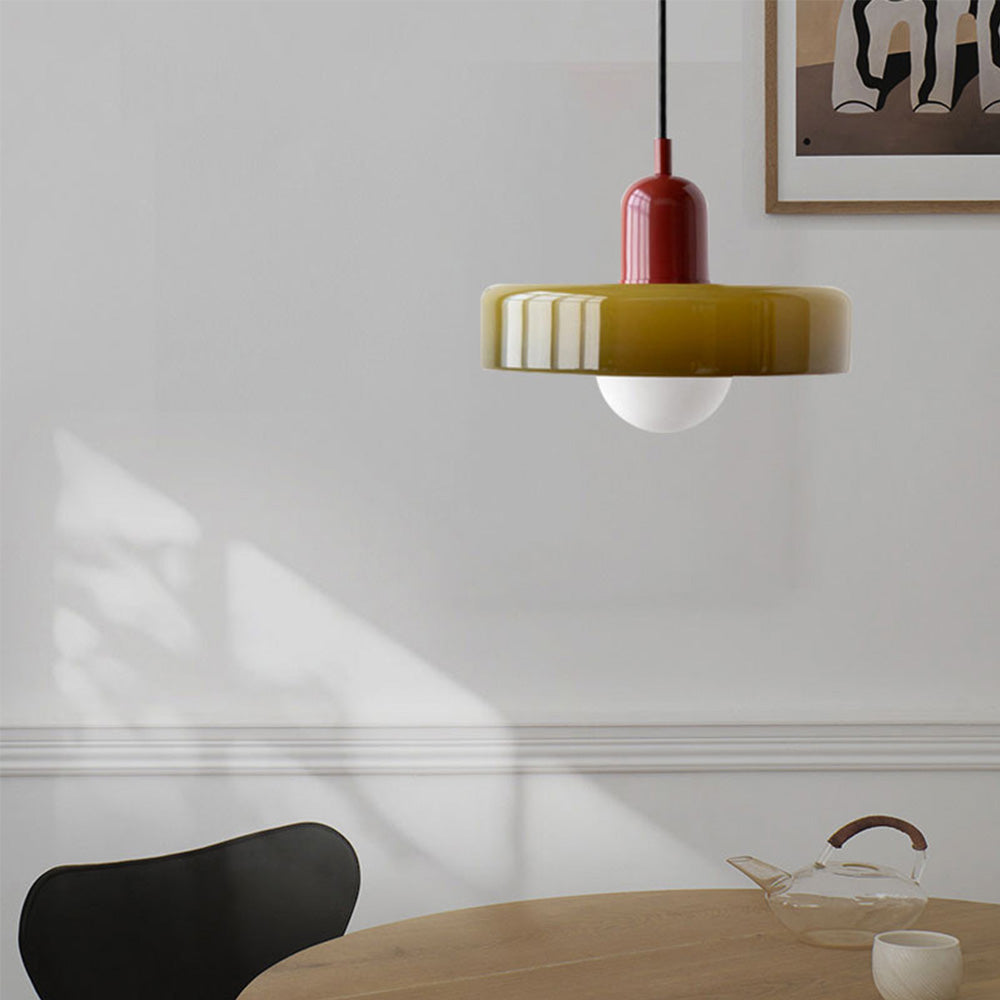 Lysena Bauhaus-Style Colored Glass Pendant Light