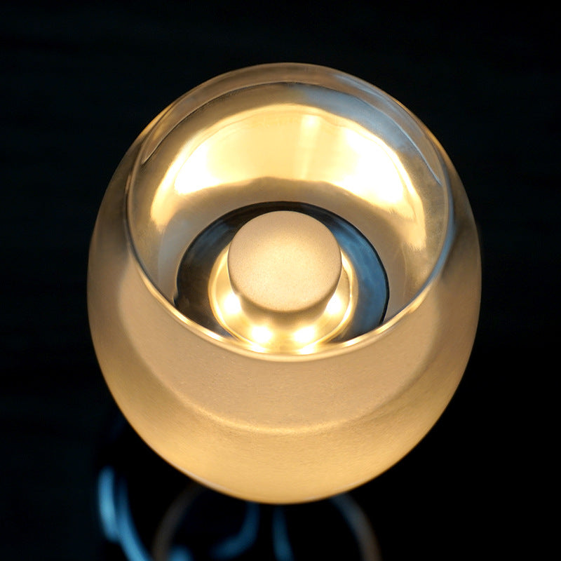 Luma | USB LED vin glass nattlys i krom