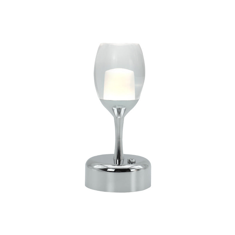 Luma | USB LED vin glass nattlys i krom