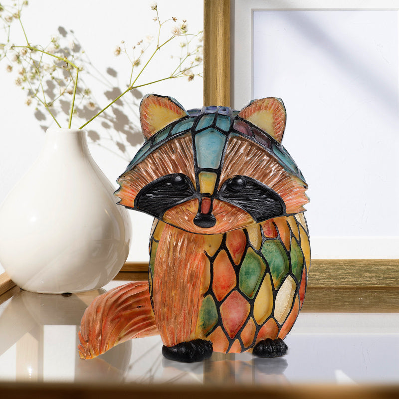 LumiFauna Stained Glass Animal Lamps — 7 Styles: Bear, Panda, Elk, Pig, Giraffe, Rabbit, Raccoon