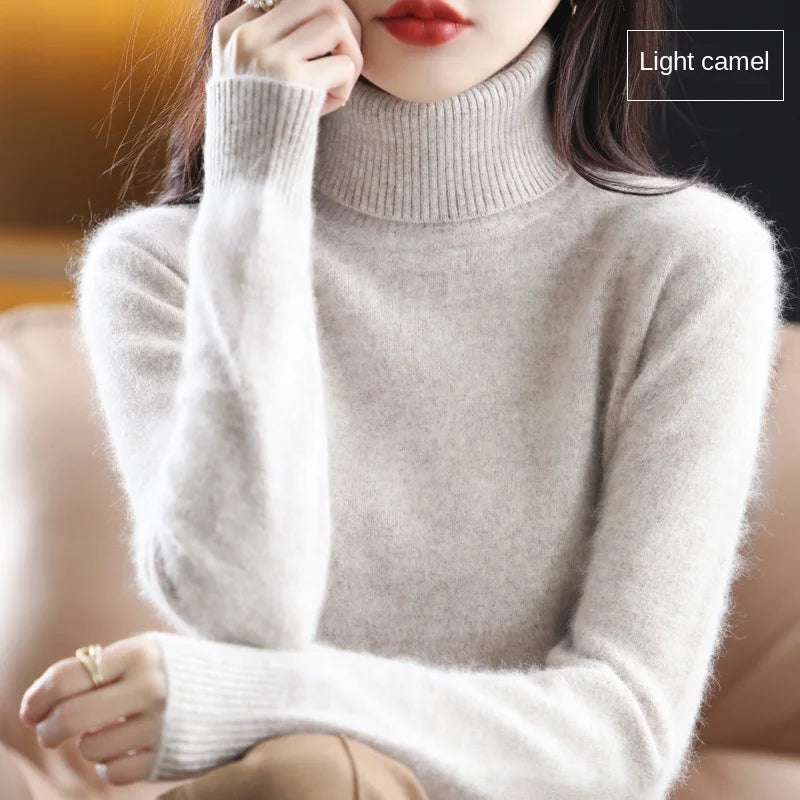 100% Cashmere - Luxury Turtleneck Plush Sweater – Soft Warm Winter Pullover for Effortless Everyday Style 15