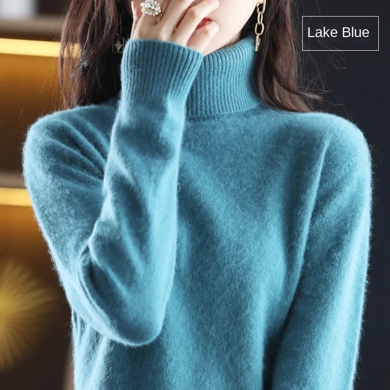 100% Cashmere - Luxury Turtleneck Plush Sweater – Soft Warm Winter Pullover for Effortless Everyday Style 16