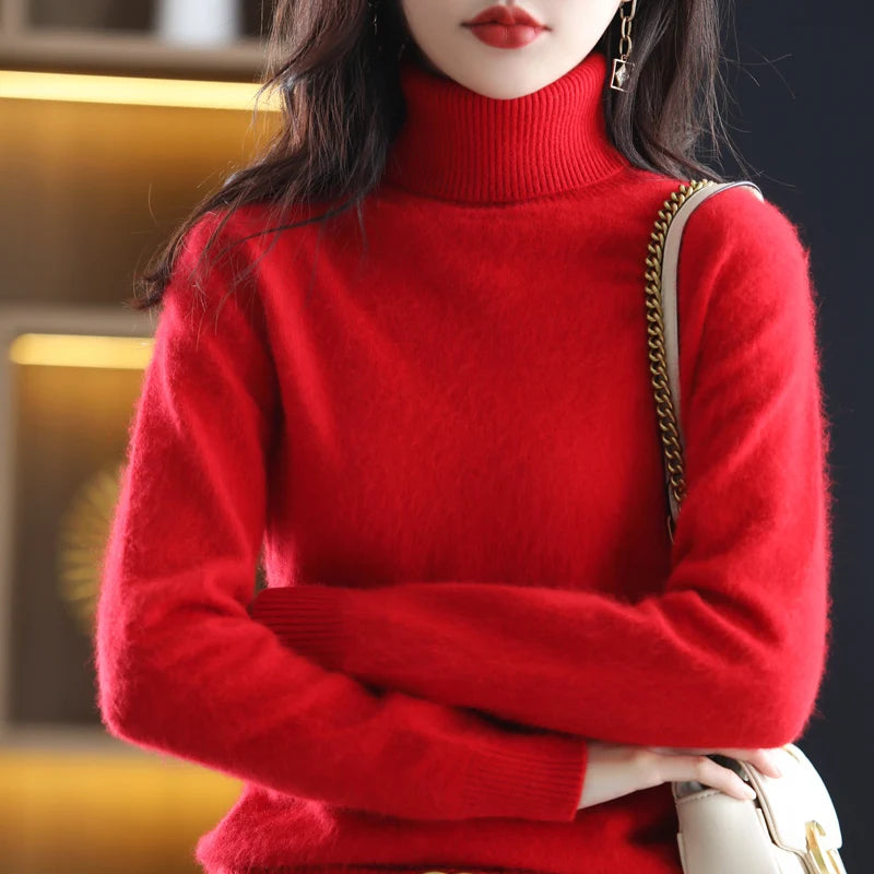100% Cashmere - Luxury Turtleneck Plush Sweater – Soft Warm Winter Pullover for Effortless Everyday Style 3