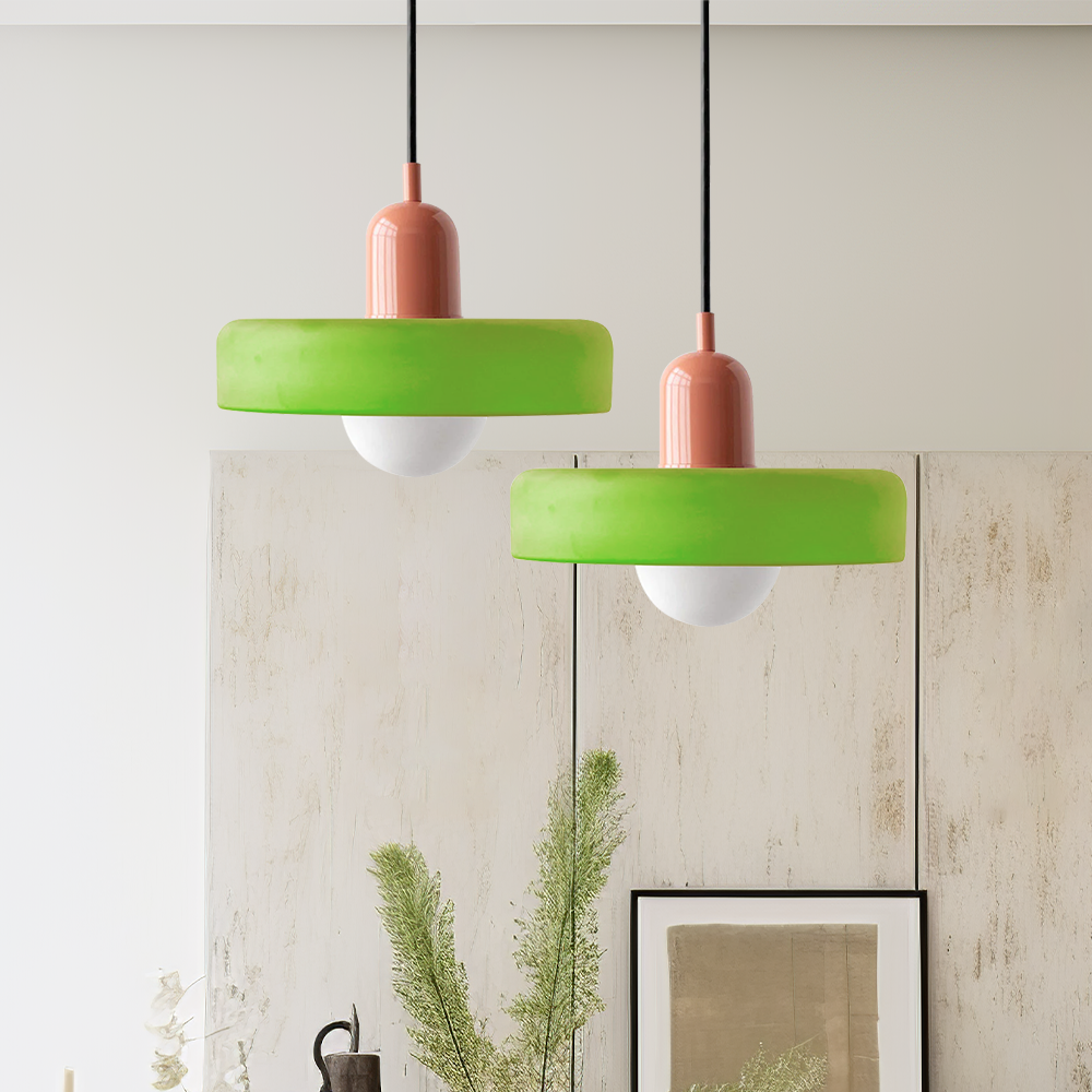 Lysena Bauhaus-Style Colored Glass Pendant Light