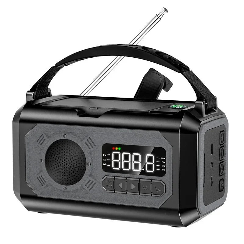 SolarPulse 12000mAh Emergency Radio with Crank and NOAA AM FM
