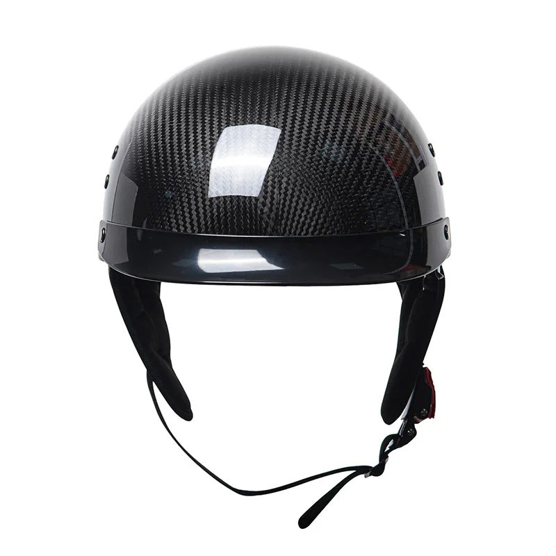 VeloForge hiilikuitu retro puolikas kasvokypärä DOT/ECE