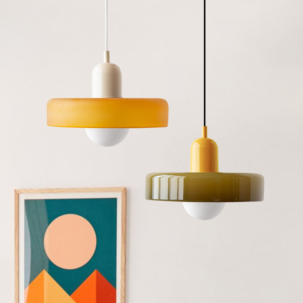 Lysena Bauhaus-Style Colored Glass Pendant Light
