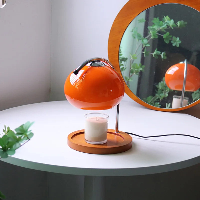 Lumenora | Retro Glass Candle Warmer Desk Lamp for Aromatherapy in Bedroom and Office