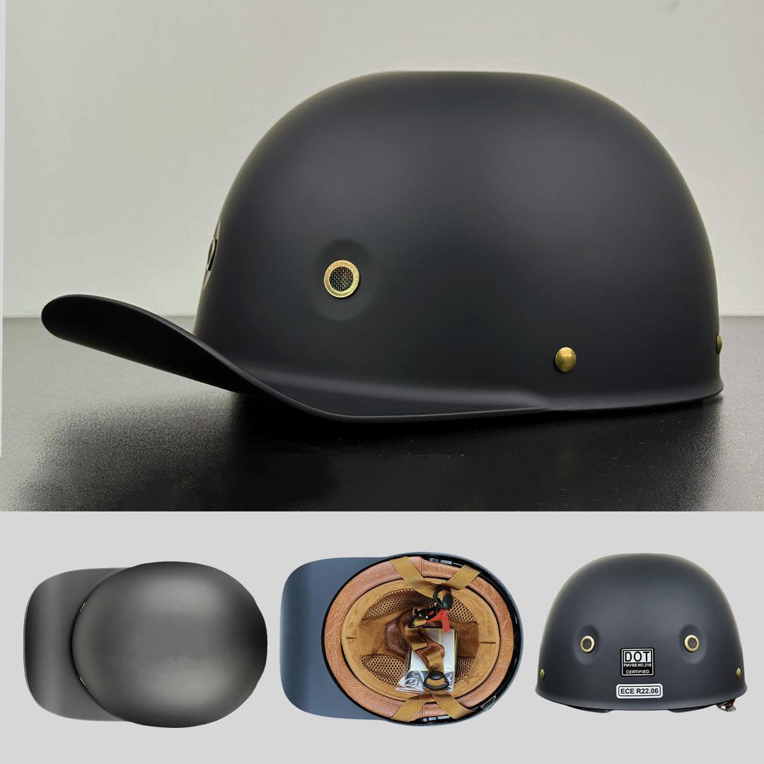 Capacete de Moto VeloCap com Estilo de Boné de Basebol DOT & ECE