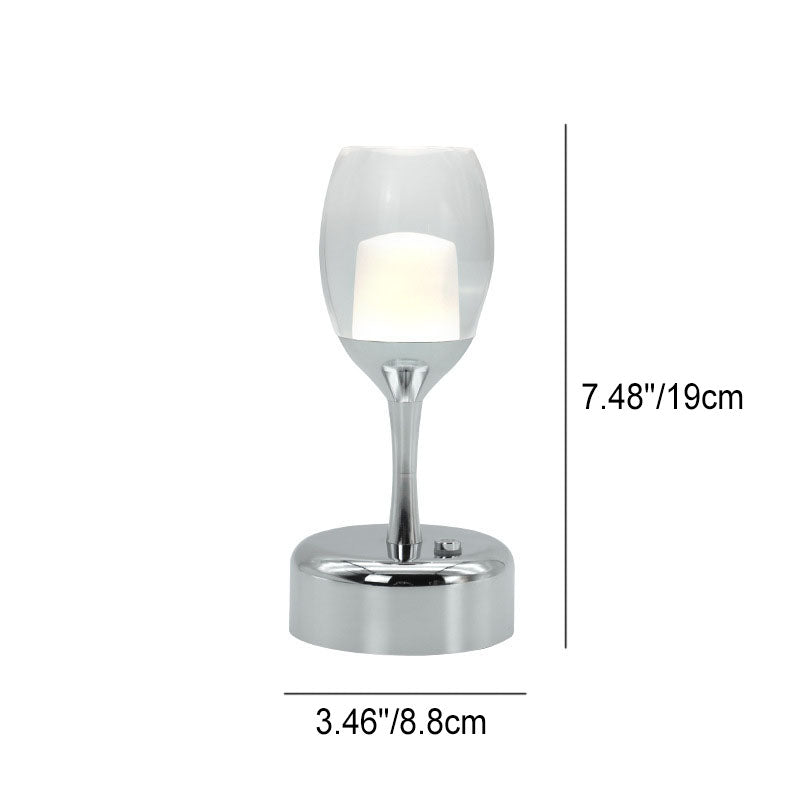 Luma | USB LED vin glass nattlys i krom