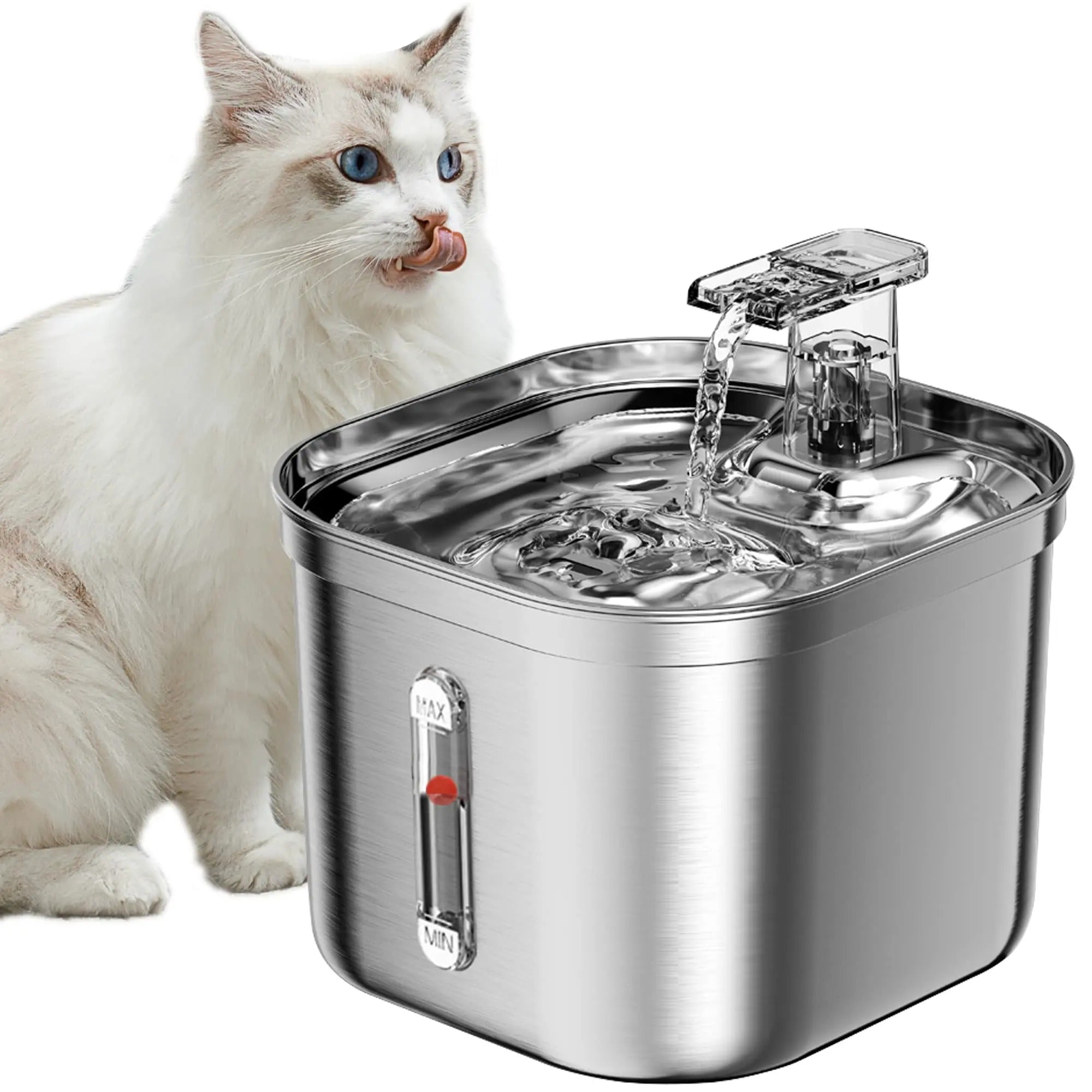 AstraFlow Auto Stainless Steel Cat Water Fountain Pro
