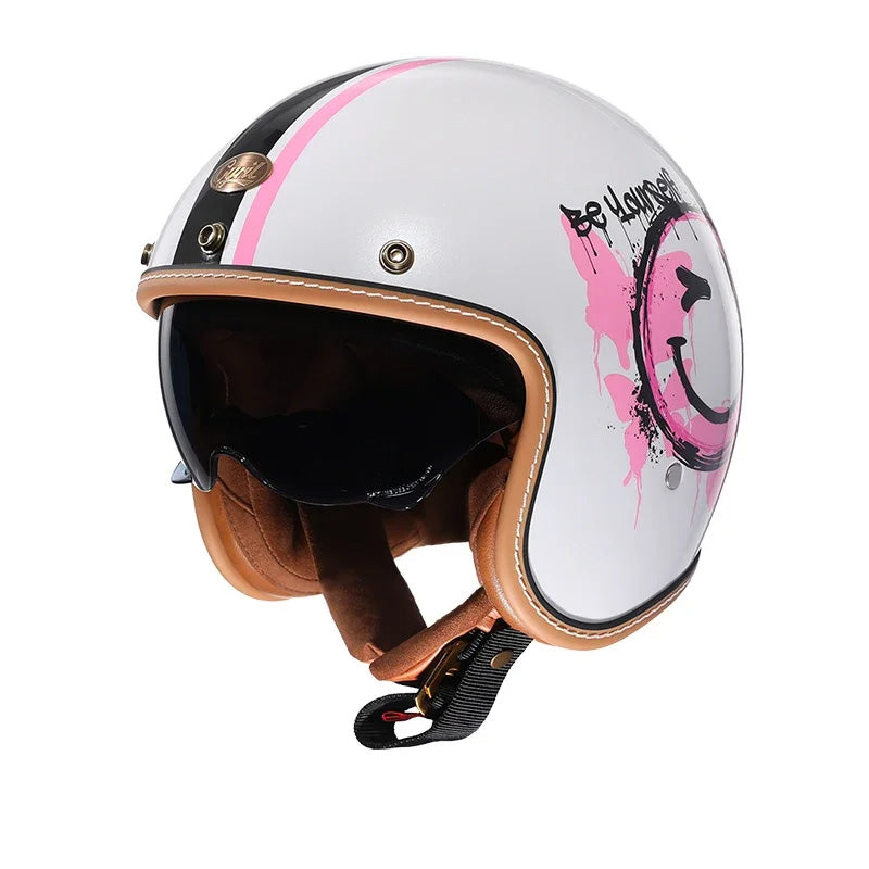 AeroLite Retro Open Face Helmet DOT and ECE Certified