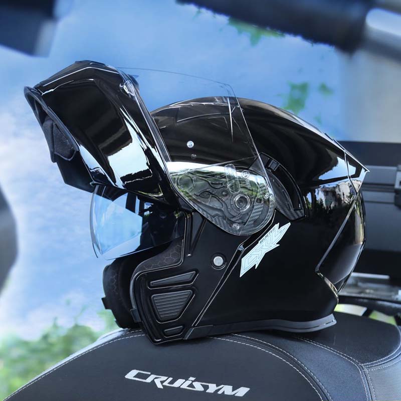 NovaGuard Dual Visor Flip-Up Helmet DOT and ECE Certified