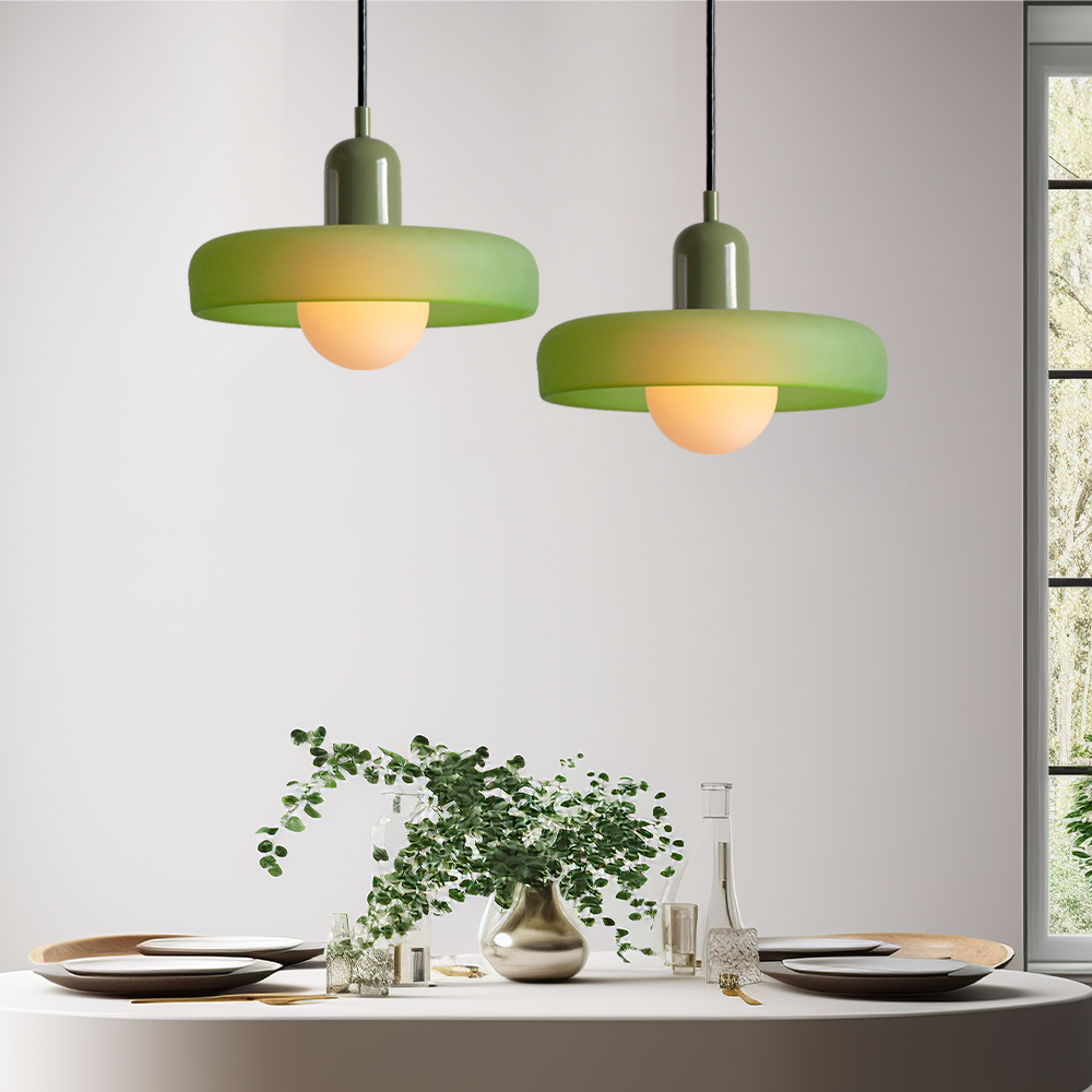Lysena Bauhaus-Style Colored Glass Pendant Light