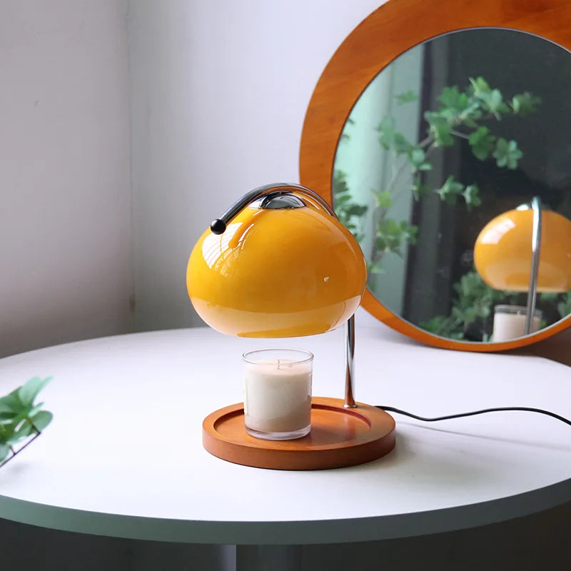 Lumenora | Retro Glass Candle Warmer Desk Lamp for Aromatherapy in Bedroom and Office