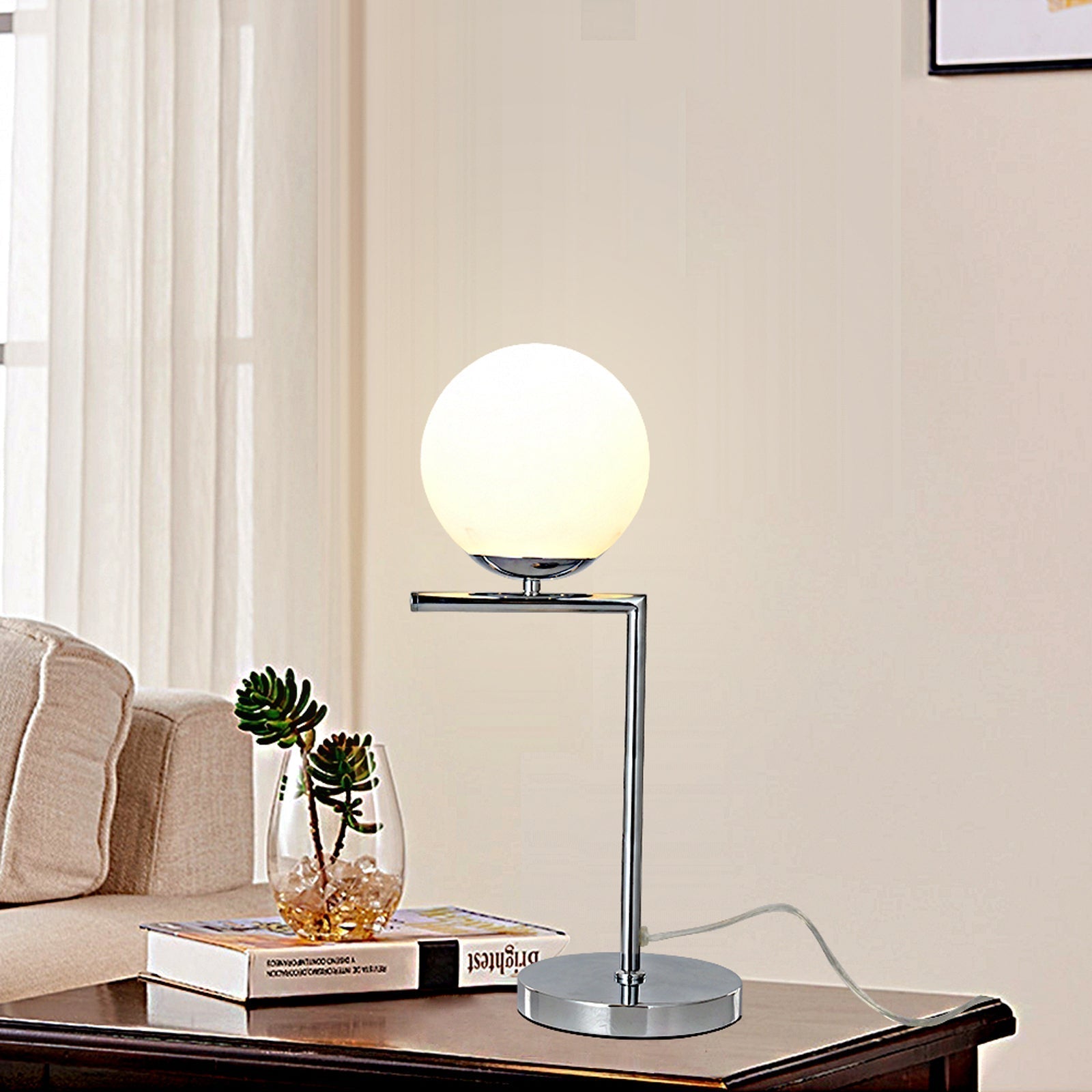 Arielle | Glass Globe Table Lamp