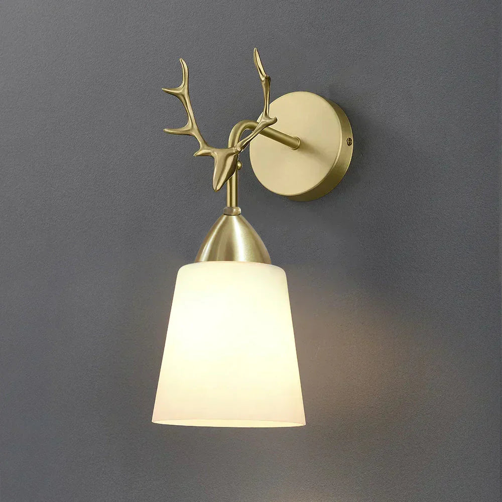LumenOak Stag Antler Wall Sconce E27 Nordic Indoor Lamp