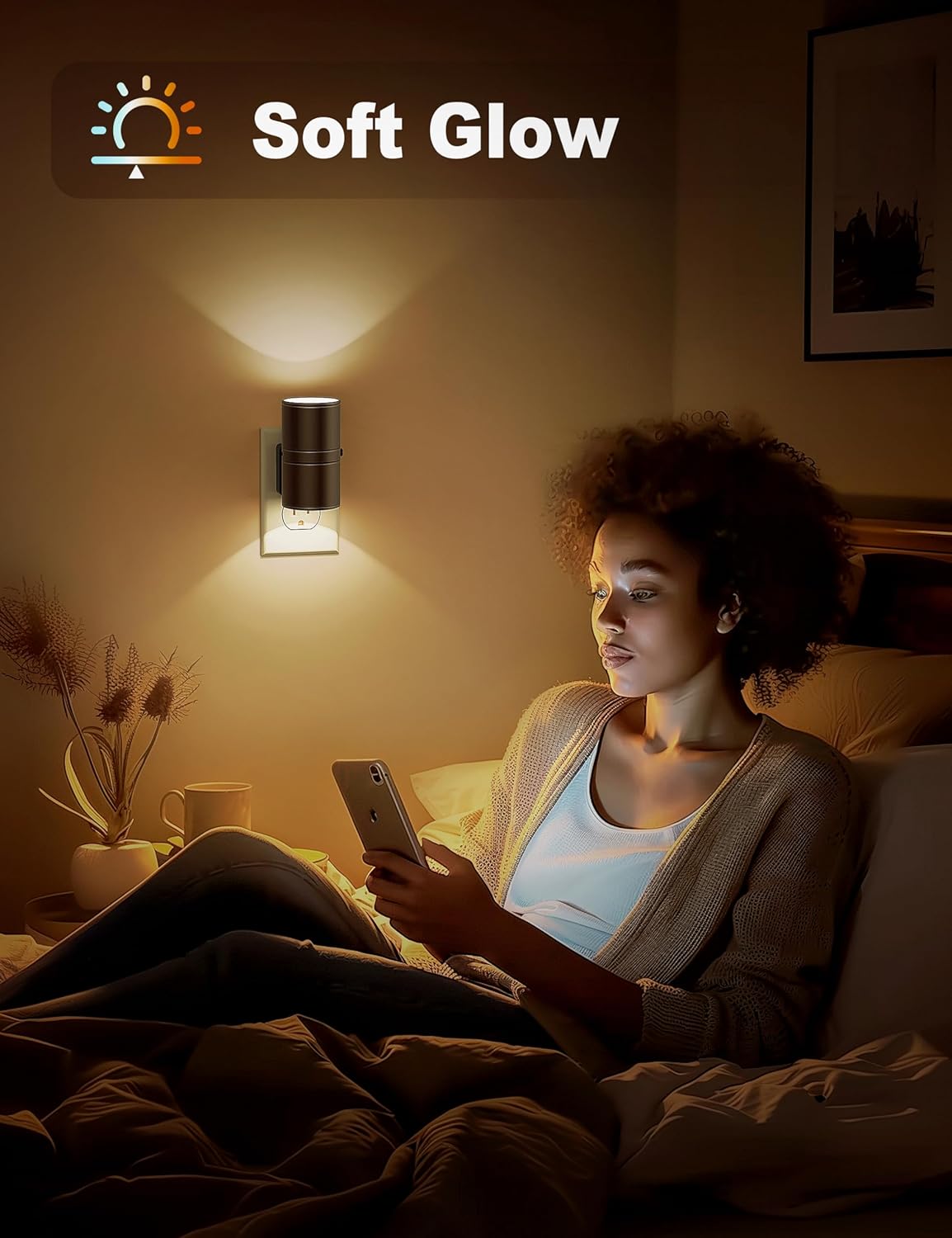 Lumiara | Dimmbares LED-Nachtlicht mit automatischem Dämmerungssensor für stilvolle Atmosphäre