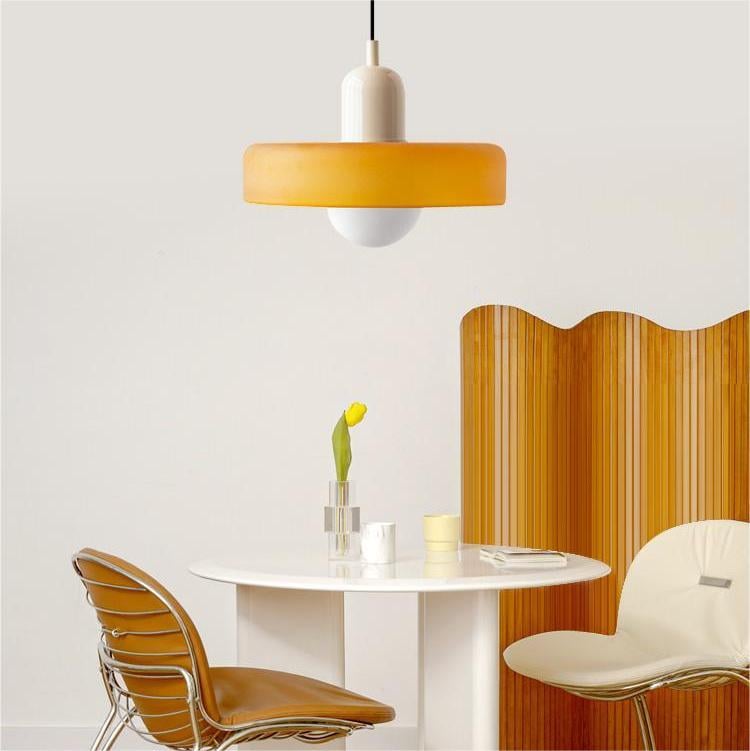 Lysena Bauhaus-Style Colored Glass Pendant Light