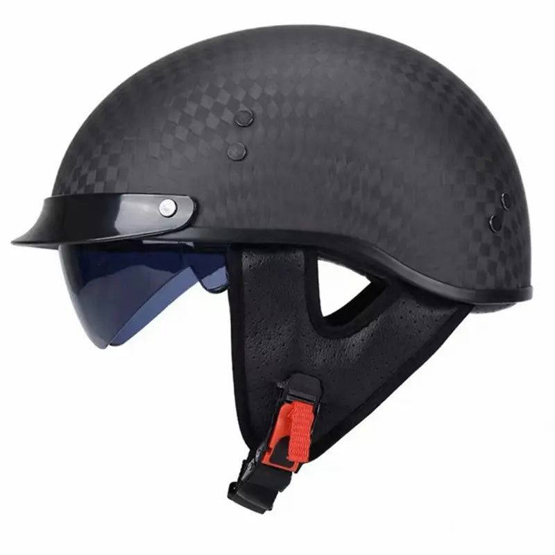 VeloForge hiilikuitu retro puolikas kasvokypärä DOT/ECE