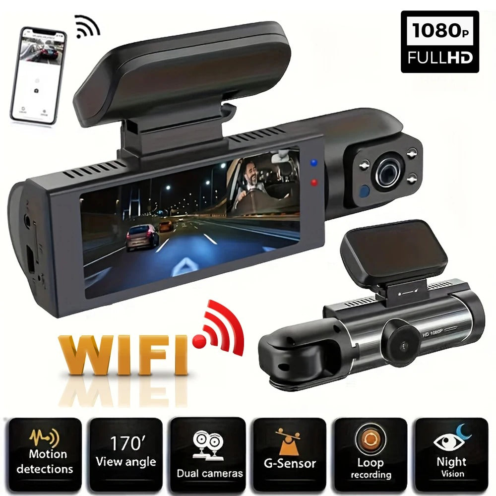ZenDrive DuoCam 1080P WiFi Kamera Samochodowa Przednia i Wewnętrzna
