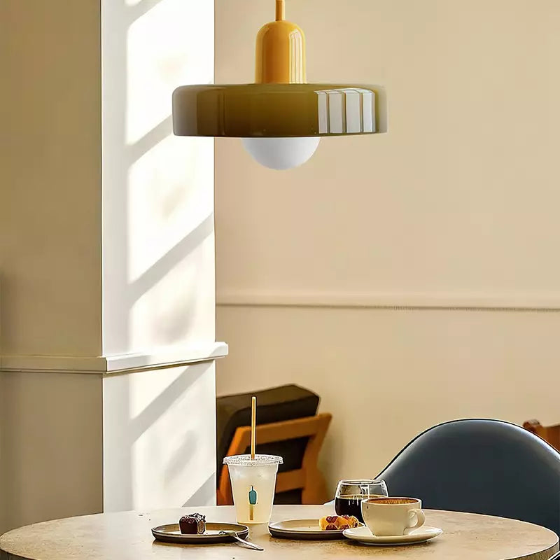 Lysena Bauhaus-Style Colored Glass Pendant Light