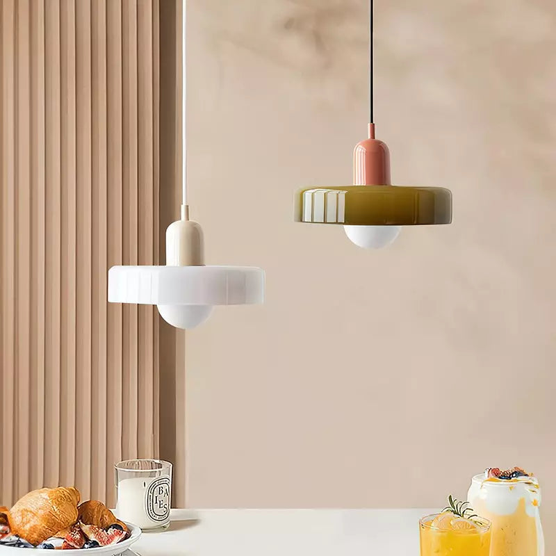 Lysena Bauhaus-Style Colored Glass Pendant Light