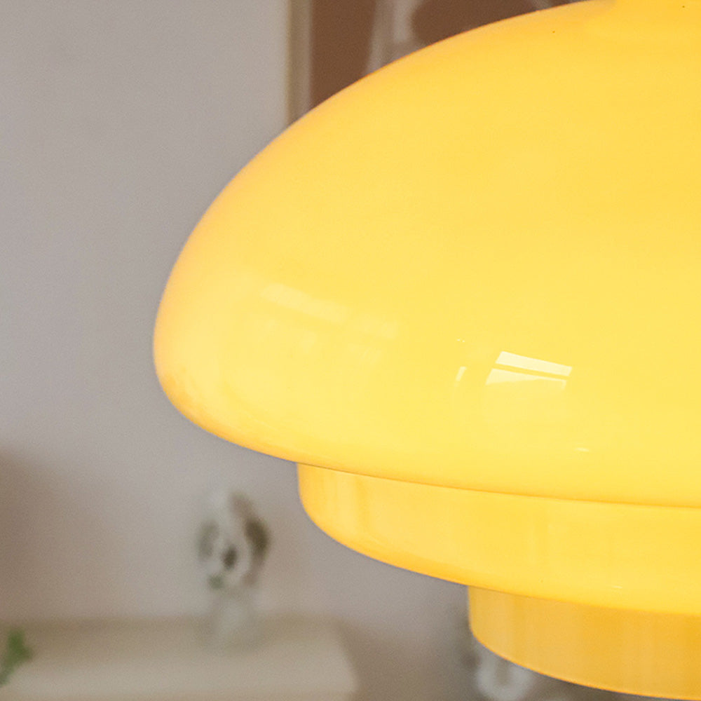 Marlon | Bauhaus Cream Yellow Glass Pendant Light