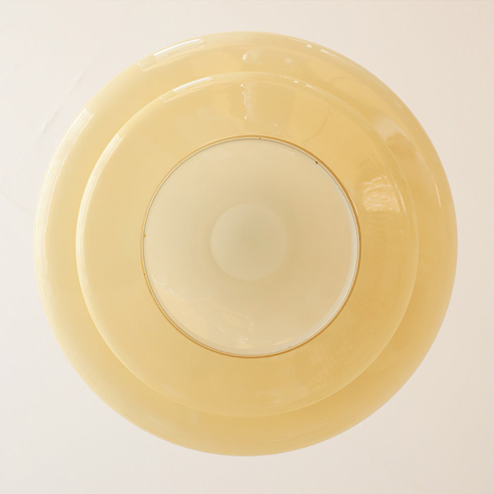 Marlon | Bauhaus Cream Yellow Glass Pendant Light