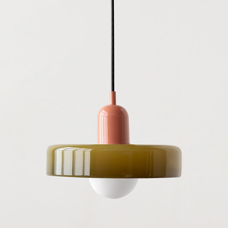 Lysena Bauhaus-Style Colored Glass Pendant Light