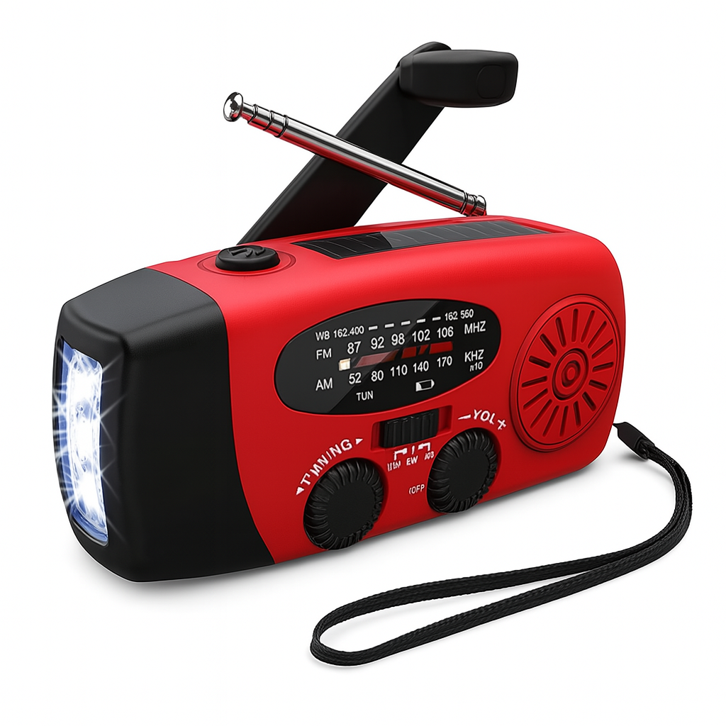 SummitAid Emergency Radio Crank, Solar And USB-C Powerbank