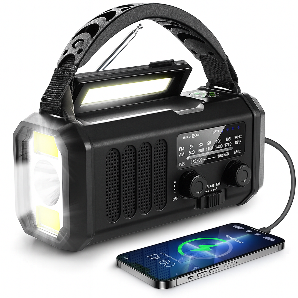RescueWave Solar Emergency Radio With 10,000 mAh Battery