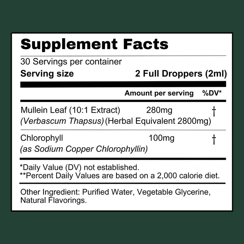 LunaraLeaf Königskerze und Chlorophyll Natürliche Lungenentgiftung
