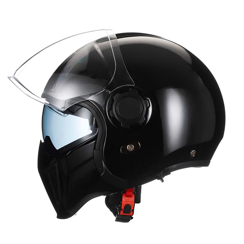 Vintage modulaire helm met dubbele vizieren DOT en ECE