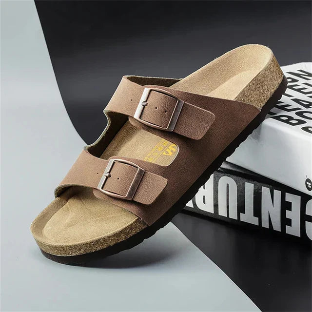 NovaStride Leather Sandals for Men - Summer Comfort