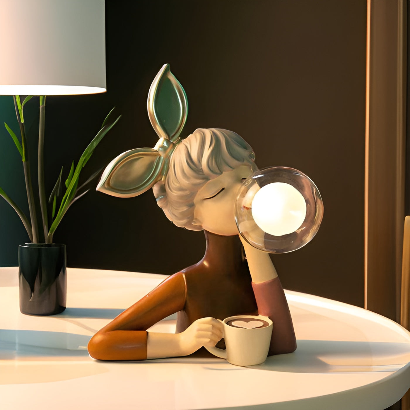 LunaSprite Table Lamp - Quartet of Playful Girl Figurines