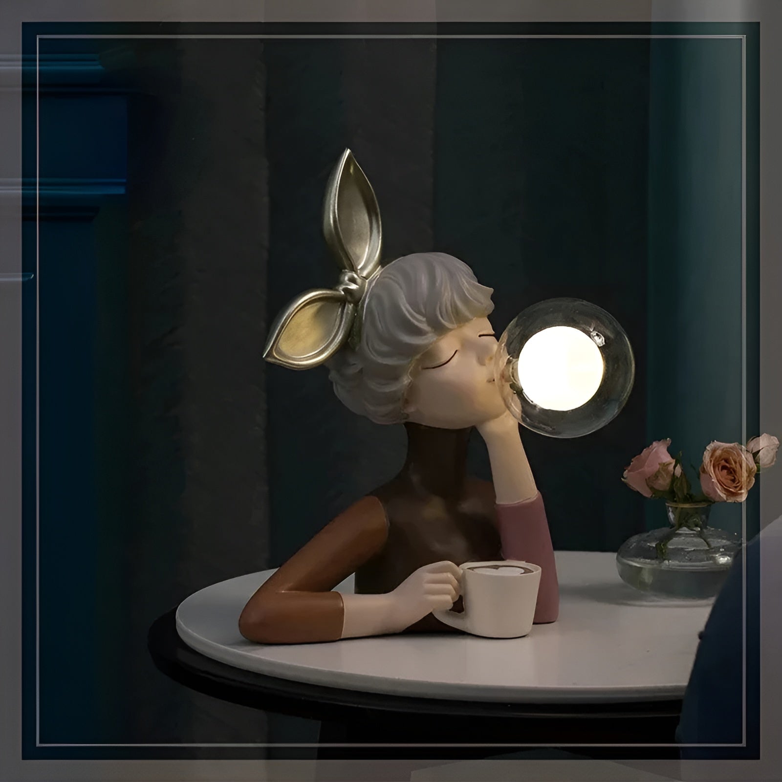 LunaSprite Table Lamp - Quartet of Playful Girl Figurines