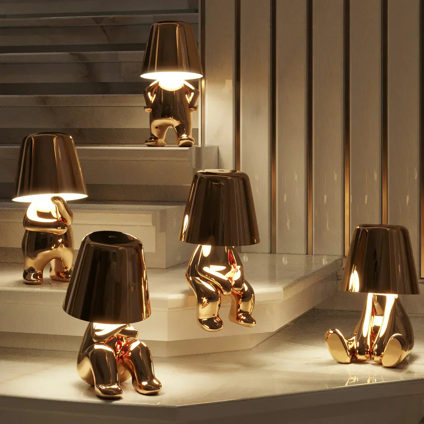 Marcelli | Thinker Lamp in Gold