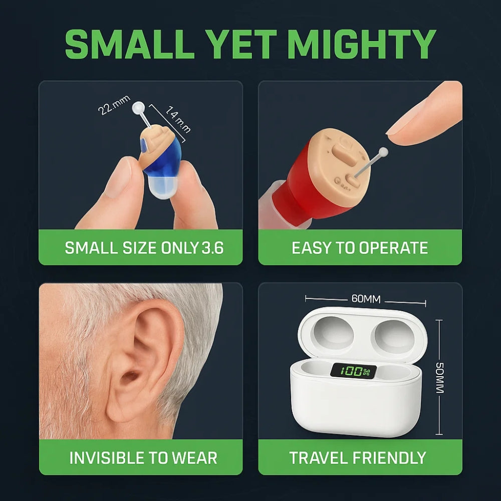 Aurelian In-Ear Rechargeable Hearing Aids With Clear Sound