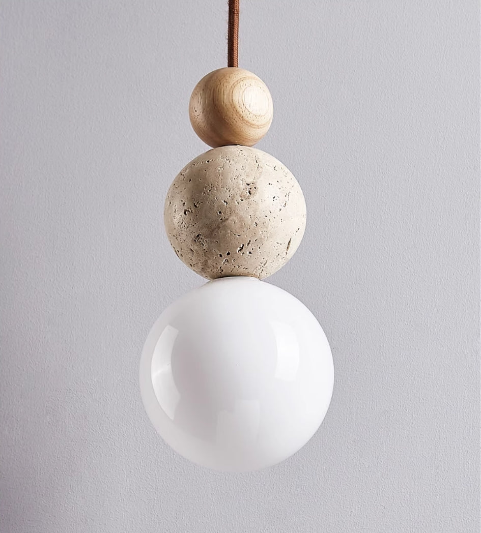 Modern Minimalist Travertine Pendant Lamp