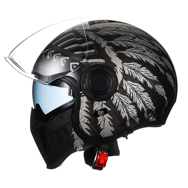 Vintage modulaire helm met dubbele vizieren DOT en ECE
