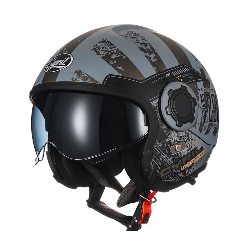 Vintage modulaire helm met dubbele vizieren DOT en ECE