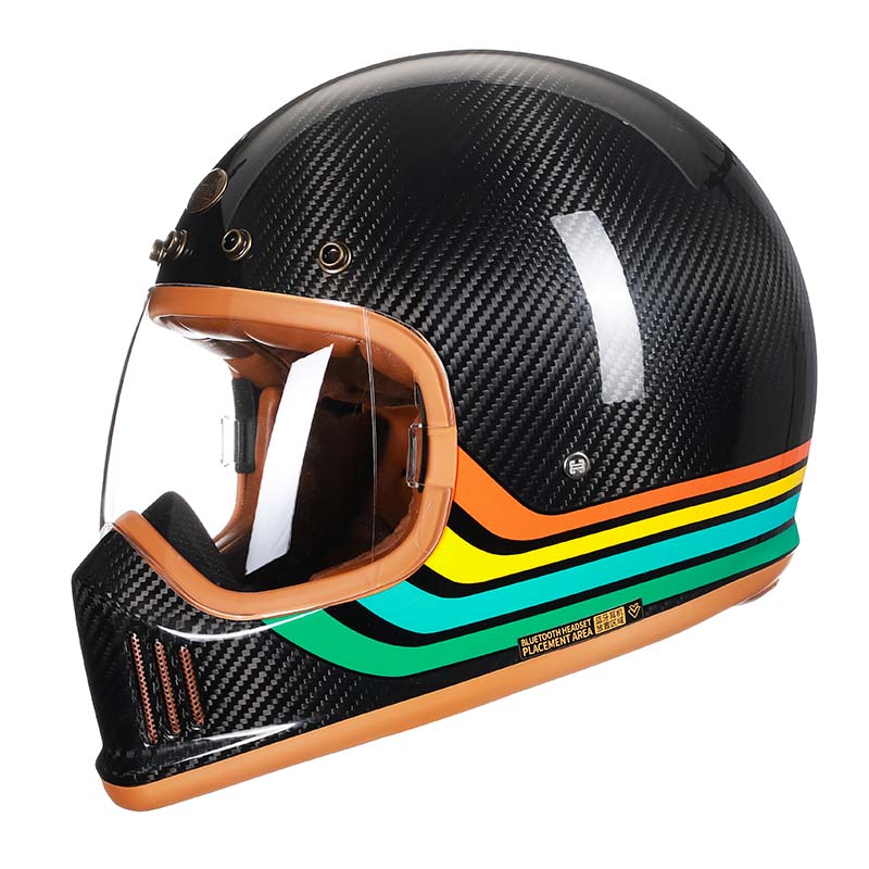 NovaGuard Carbon Fiber Full-Face Motorcycle Helmet DOT ECE