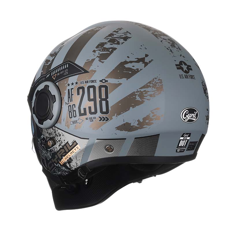 Vintage modulaire helm met dubbele vizieren DOT en ECE