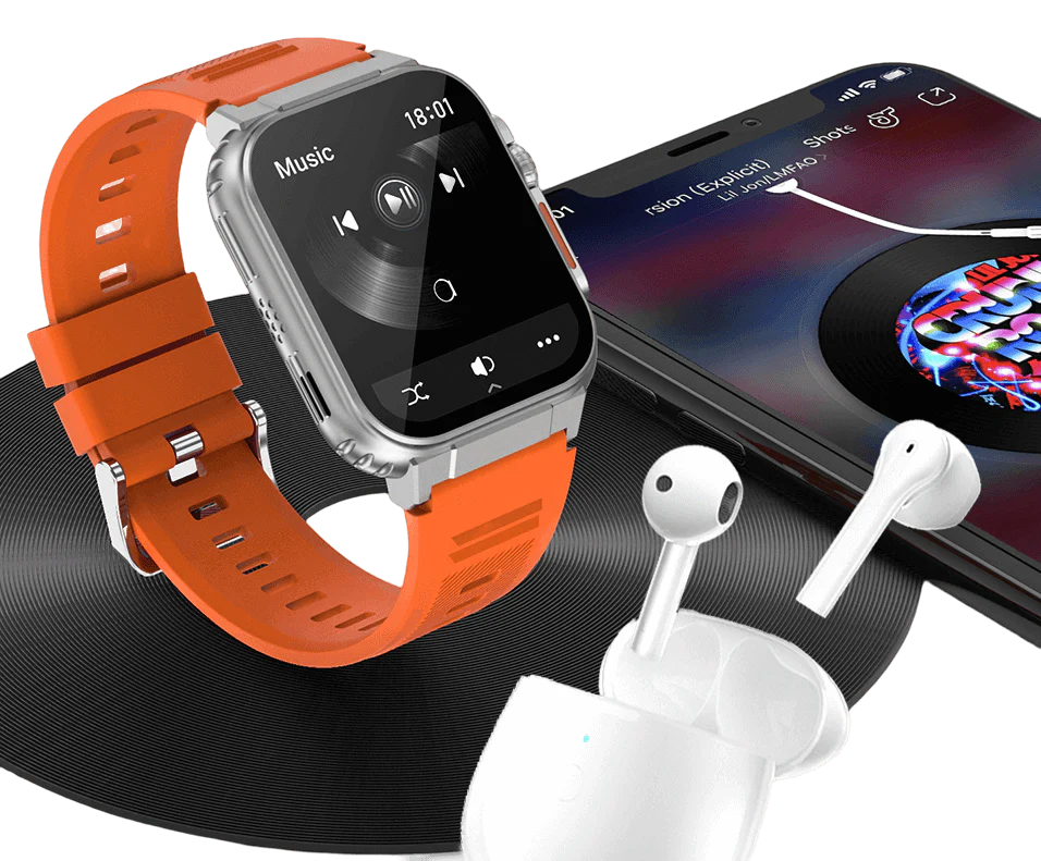 AquaPulse Waterproof Bluetooth Fitness Bracelet Watch
