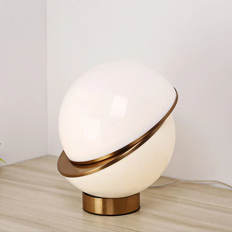 HarborWood | Håndlaget Trebordlampe med Tauaksent, Moderne LED-belysning for Soverom og Stue