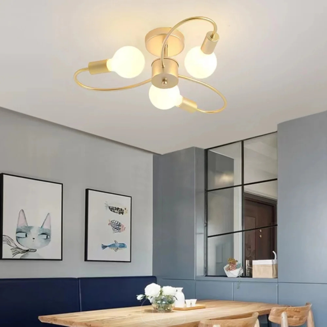 Norroe - Ceiling Lamp with 3 Braided Balls – Modern Design