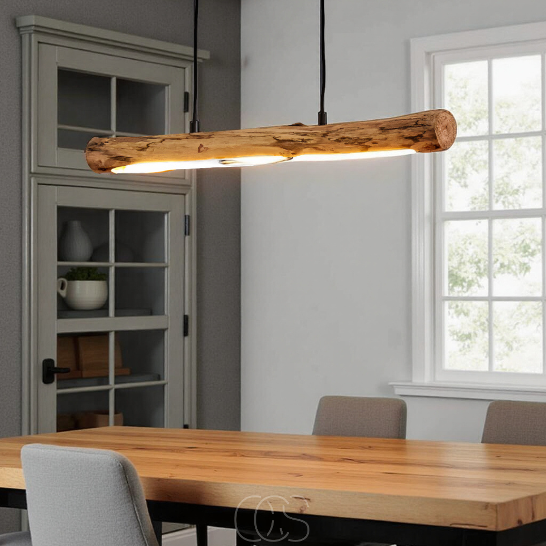 Norroe - Dimmable wooden pendant lamp