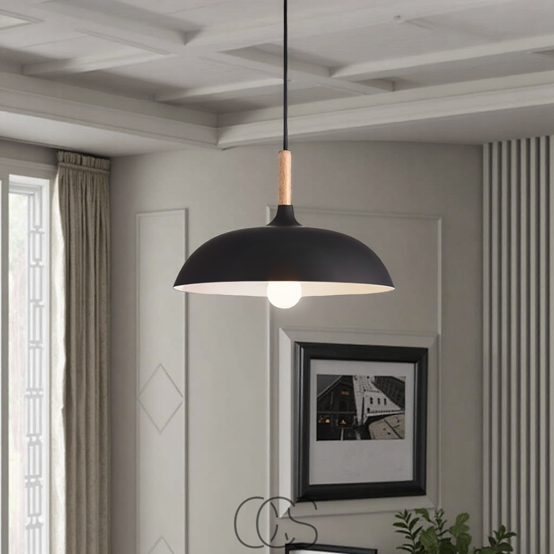 Norroe - Modern Matte Black Ceiling Lamp