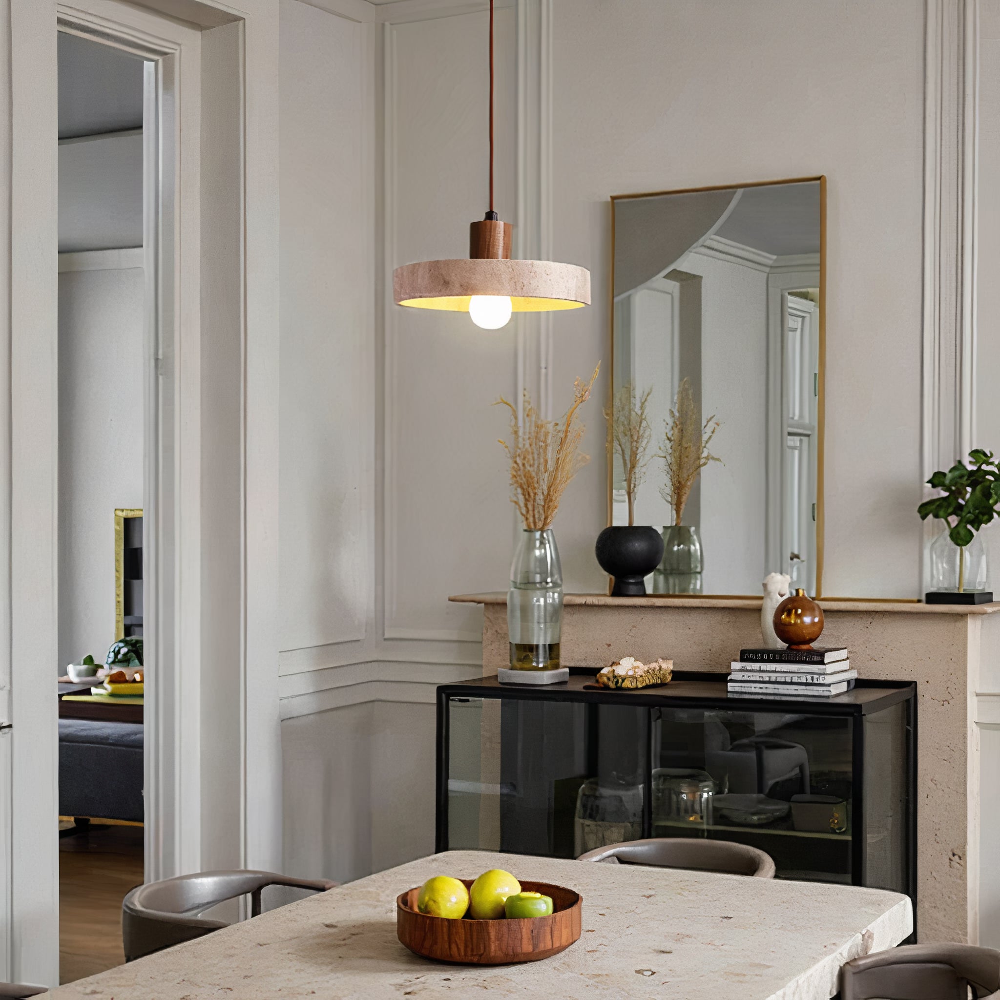 Norroe - pendant lamp in natural stone - Unique & Adjustable